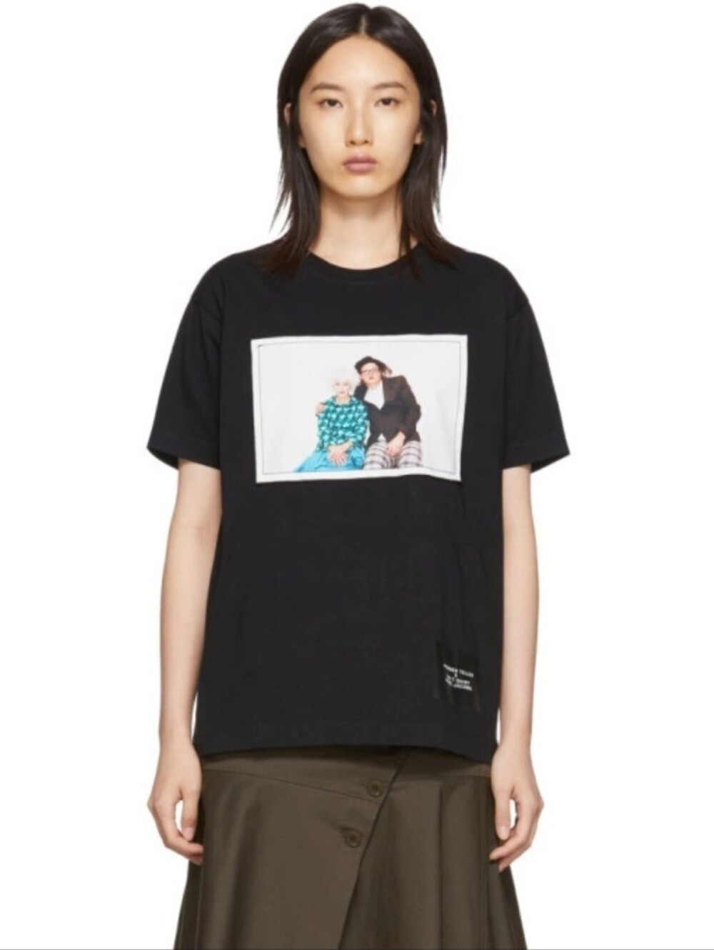 Marc Jacobs Black Tee with Framed Photo Graphic